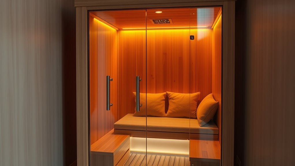 sauna size safety assembly