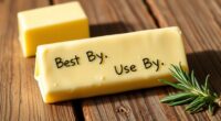 understanding expiry labels on butter