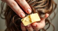 use butter to remove gum