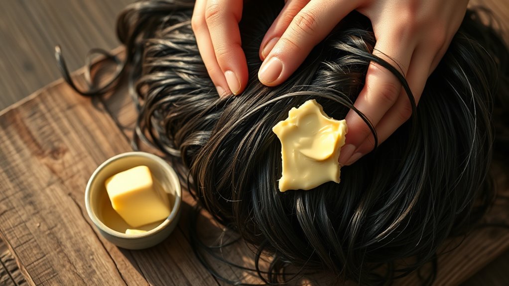 use butter to remove gum