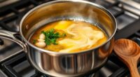 whisk butter into sauce