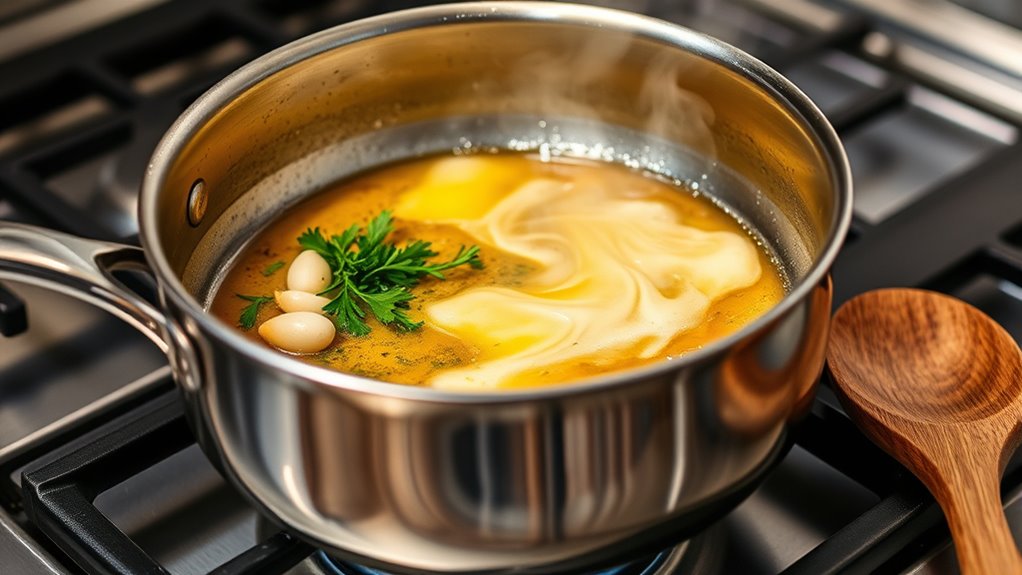 whisk butter into sauce