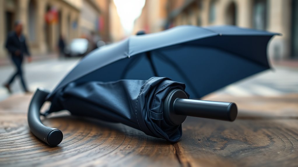 wind resistant compact umbrella