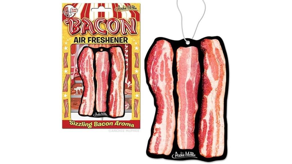 bacon themed car air freshener