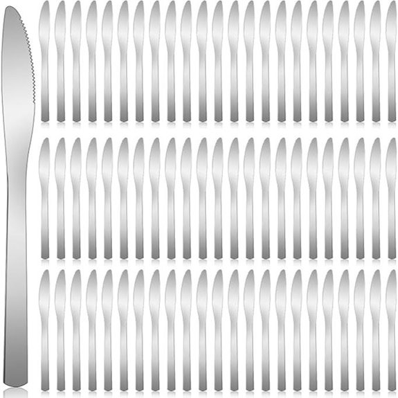 Gisafai 150pcs Stainless Steel Dinner Knives