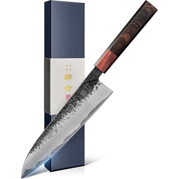 Japanese 8.27 Inch Gyuto Chef Knife with Sandalwood Handle
