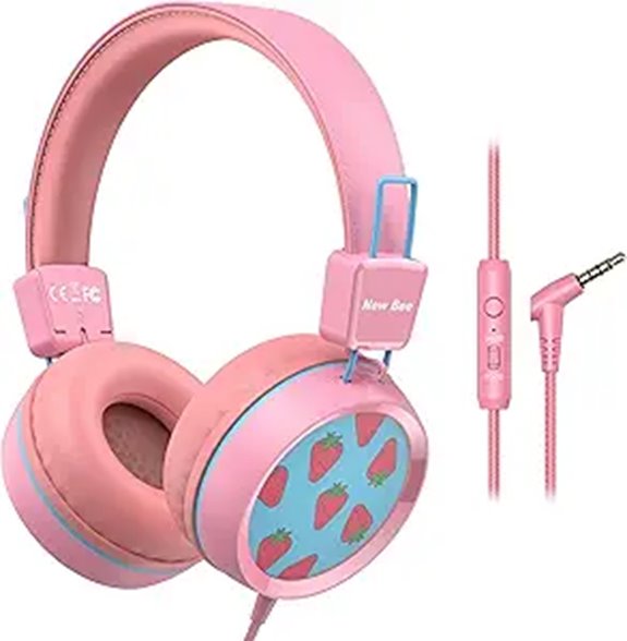Kids Wired Headphones with Microphone and Volume Limit