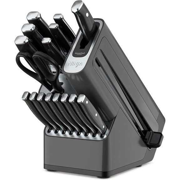 Ninja Foodi 17-Piece Knife Set with Built-in Sharpener