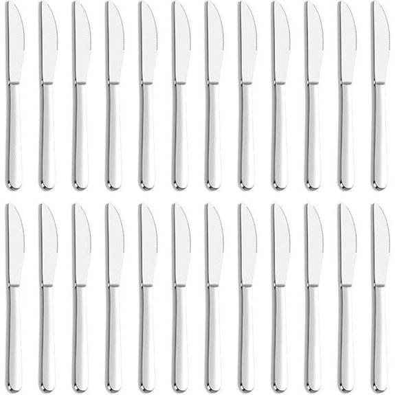 24-Piece Stainless Steel Knife Set for Dining