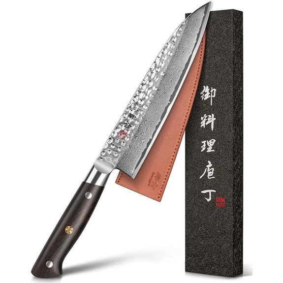 Damascus Steel Chef Knife with Ebony Handle