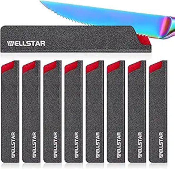 WELLSTAR 8-Piece Steak Knife Edge Guards Set
