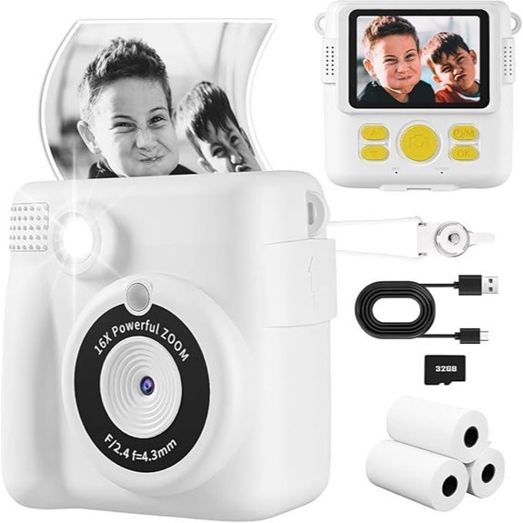 Kids Digital Camera with Instant Print and 32G SD Card