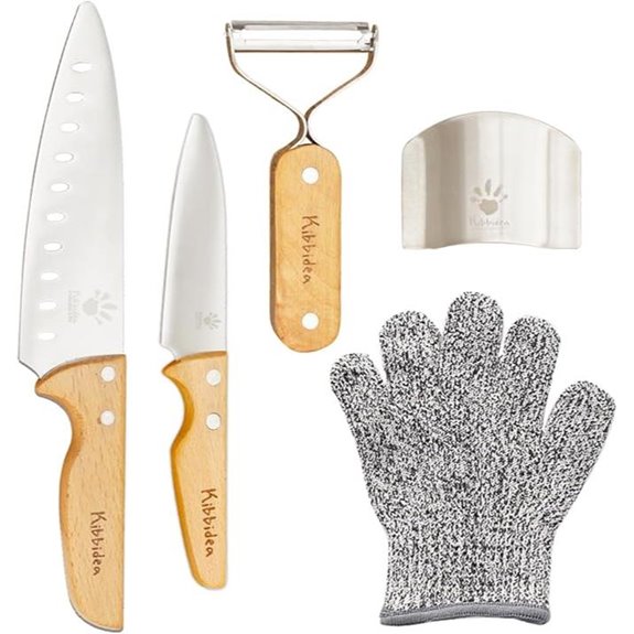 Kibbidea Kids Stainless Steel Knife Set (4 Pieces)