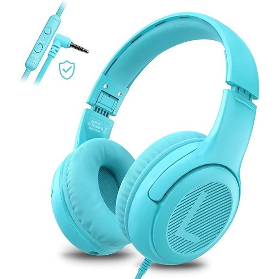 Kids Wired Headphones with Volume Limit and Foldable Design