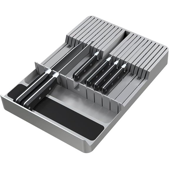 NIUXX In-Drawer Knife Organizer for Kitchen Drawers