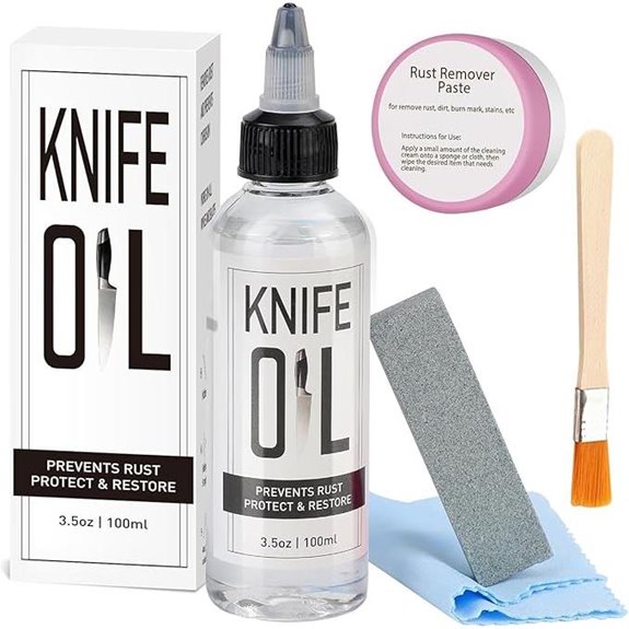 Knife Maintenance Oil & Sharpening Stone Care Set