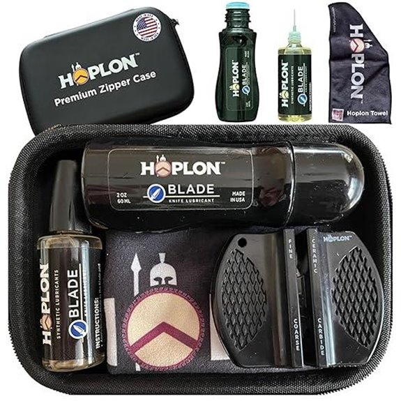HOPLON Knife Care Kit with Oil Sharpener Case