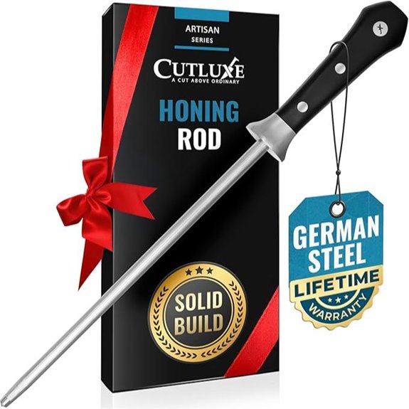 Cutluxe Honing Rod for Knife Sharpening and Grilling