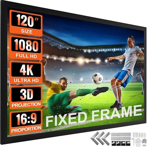 VEVOR 120-inch Fixed Frame Projection Screen