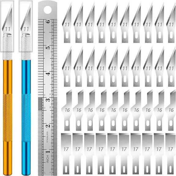 DIYSELF Exacto Knife Set with Blades for Crafts and Modeling