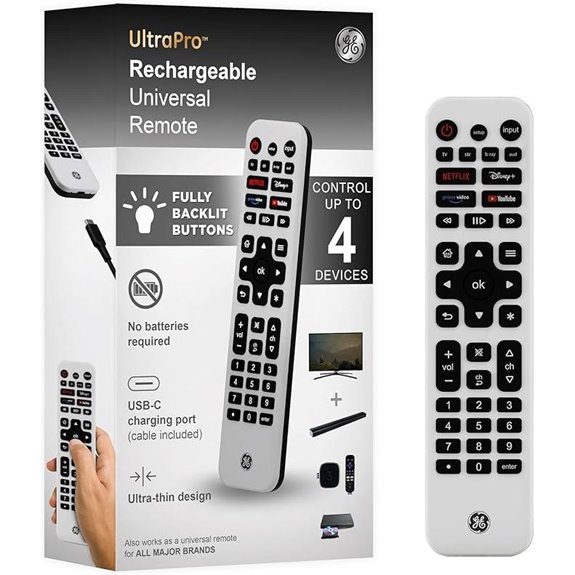 GE Universal Rechargeable Remote for Smart TVs