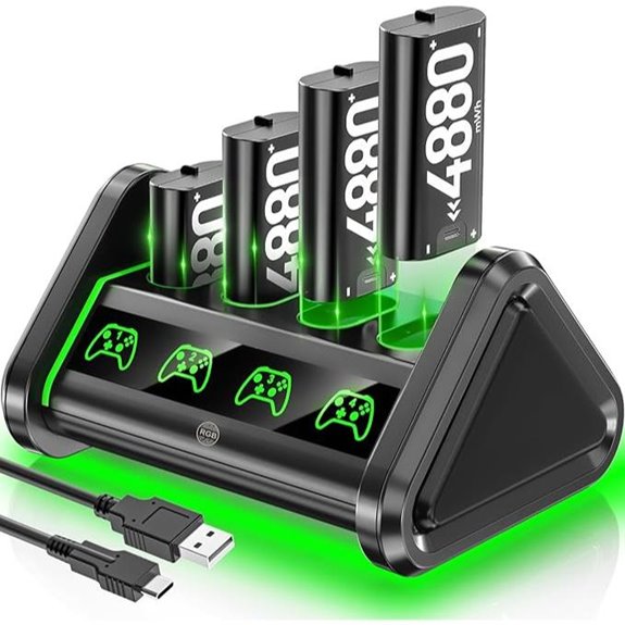 OIVO Rechargeable Xbox Battery Set with Charger Station