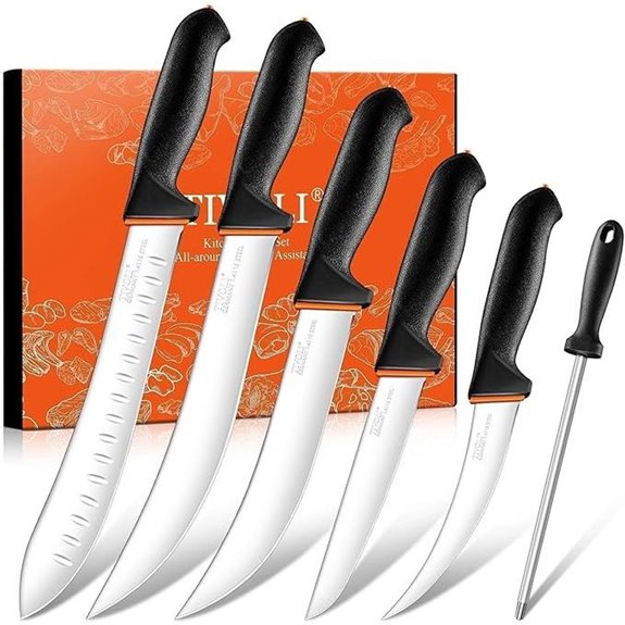 TIVOLI 6-Piece Professional Butcher Knife Set