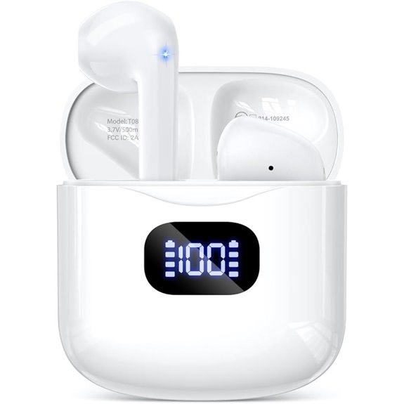 Wireless Bluetooth Earbuds with Charging Case and Mic