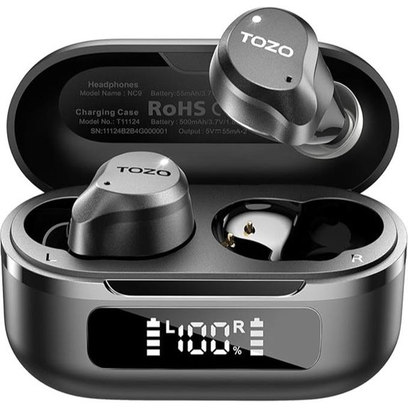TOZO NC9 Wireless Noise Cancelling Earbuds with App