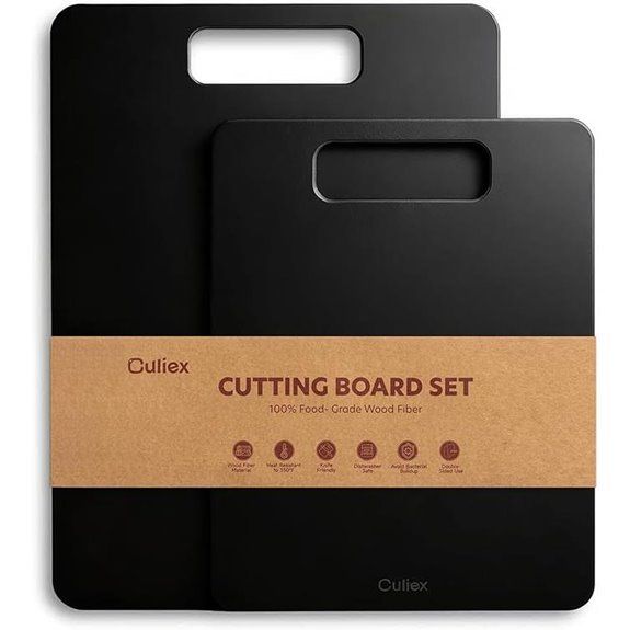 Wood Fiber Cutting Boards 2-Pack Non-Toxic Knife Friendly