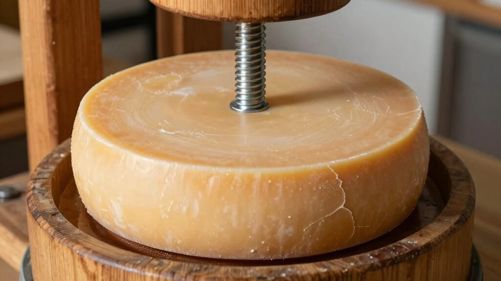adjusting cheese pressing force
