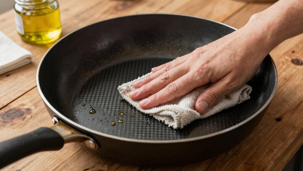 apply oil evenly thinly