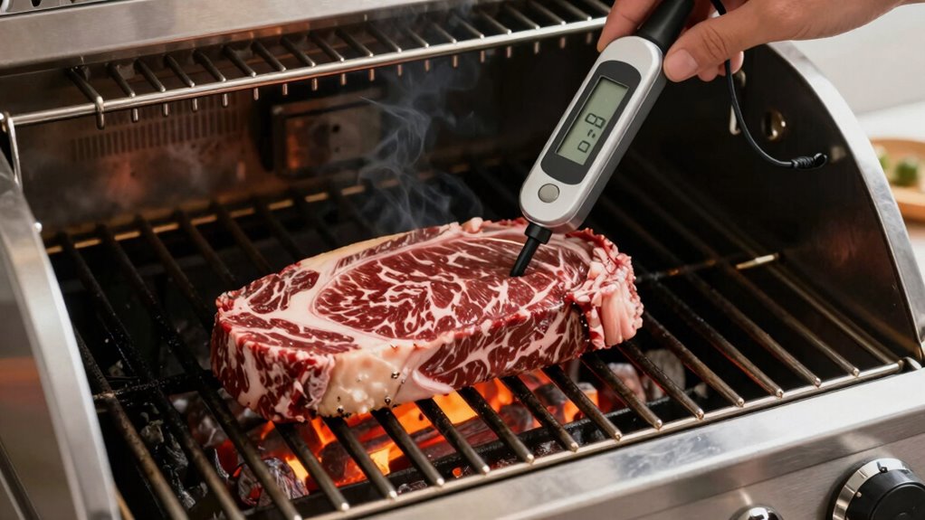 attach probe to thickest meat