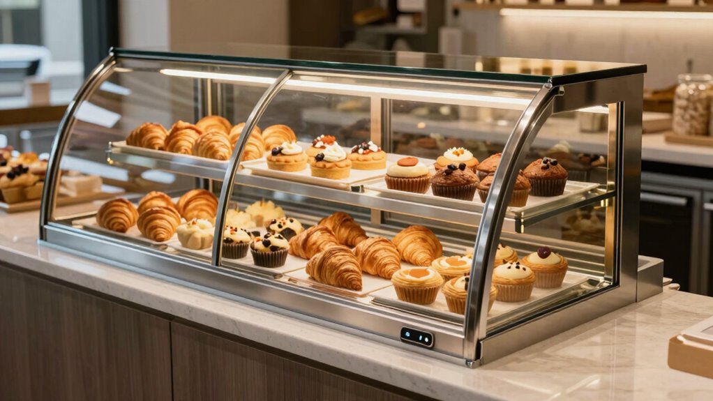 bakery display case features