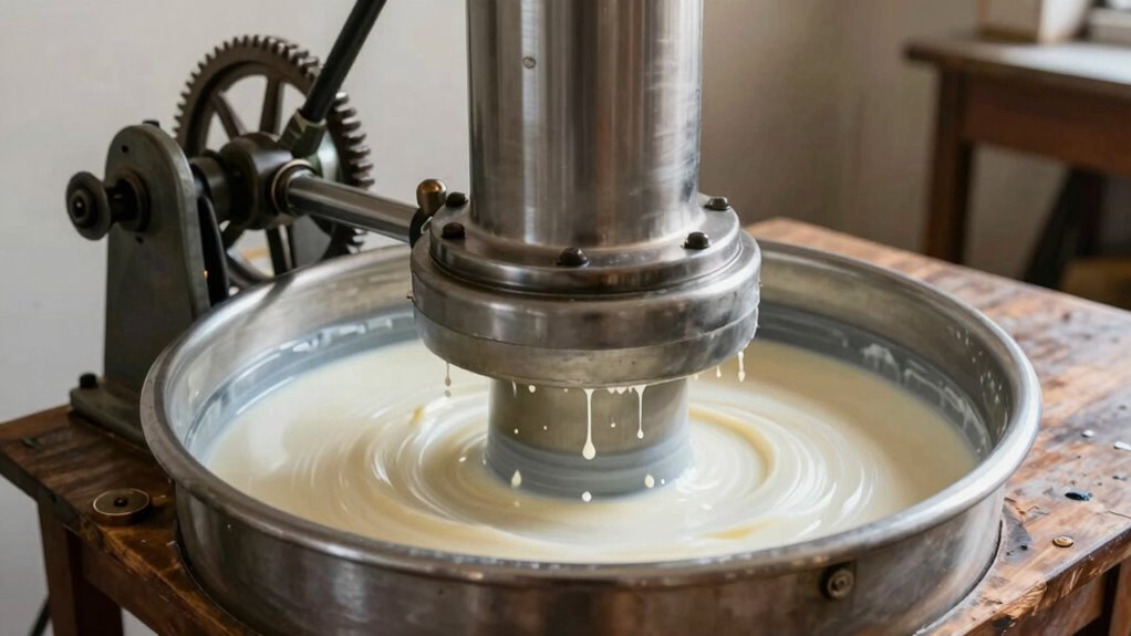 centrifugal force separates cream