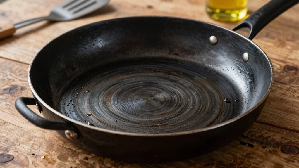 clean dry oil evenly