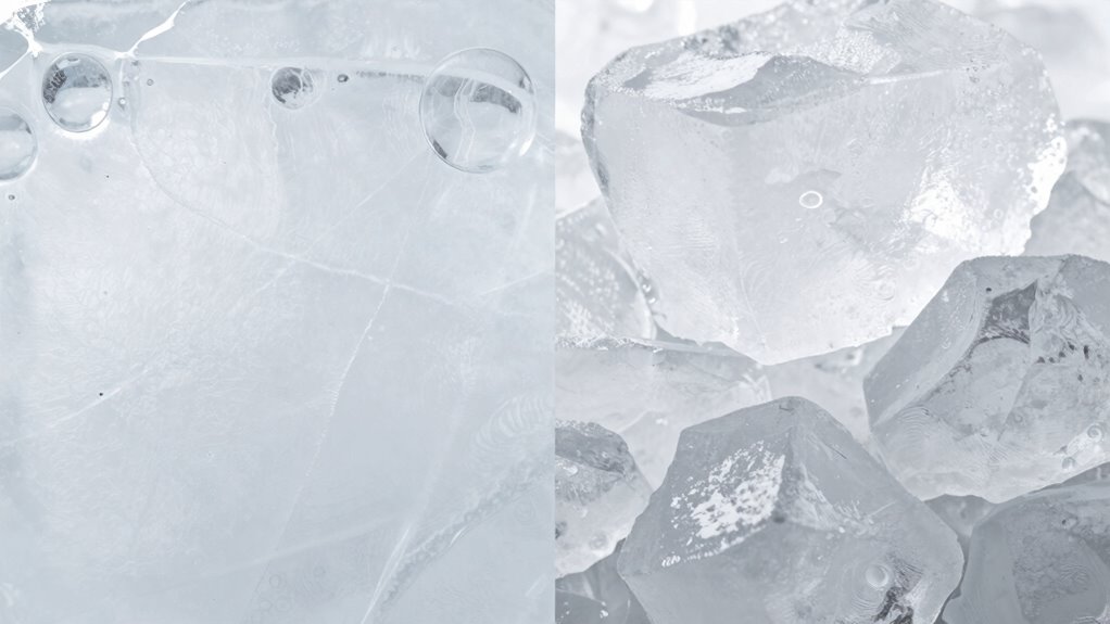 clear pure slow frozen ice