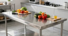 commercial prep table dimensions