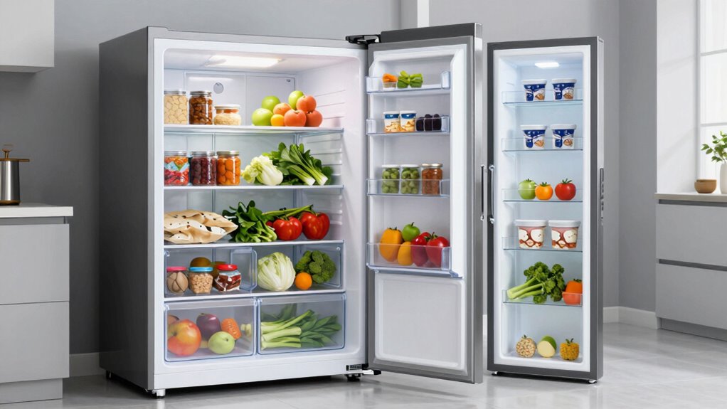 freezer types capacity and access