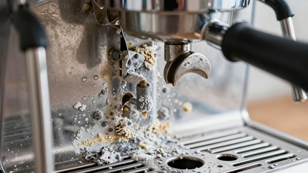 minerals cause espresso buildup