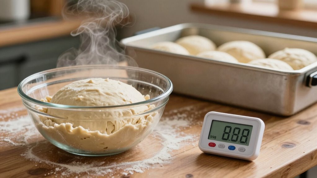 monitor dough temperature closely