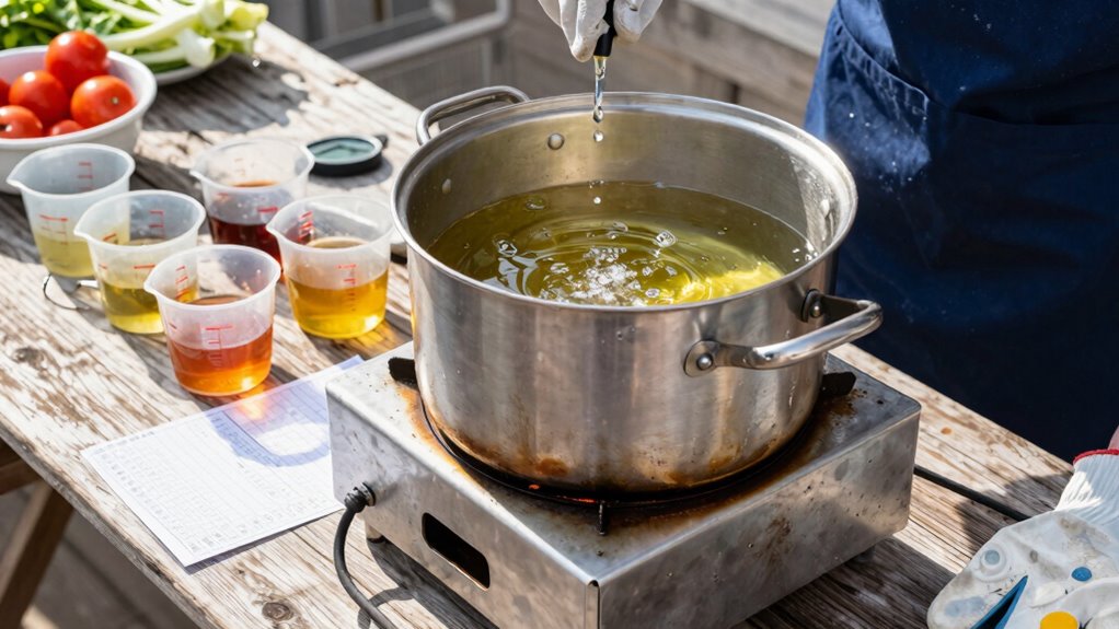 oil quantity for safe frying