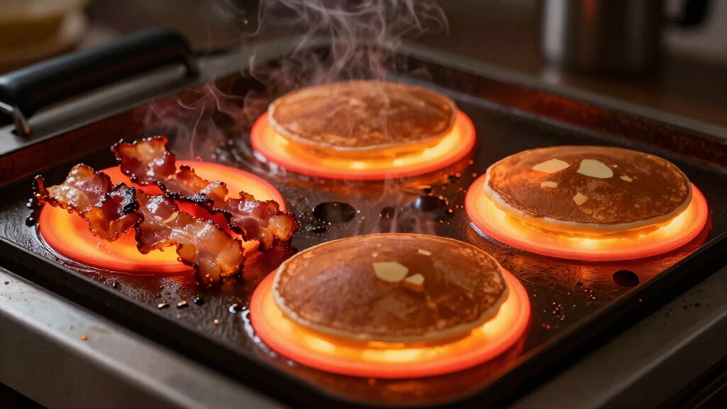 optimize griddle heat zones