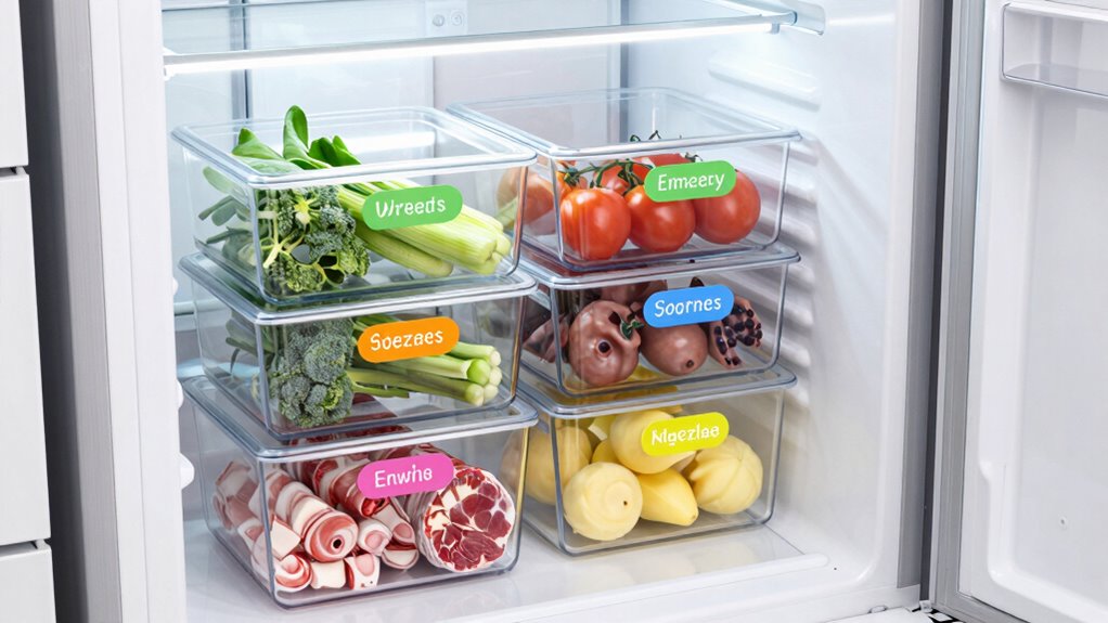 organized accessible freezer space