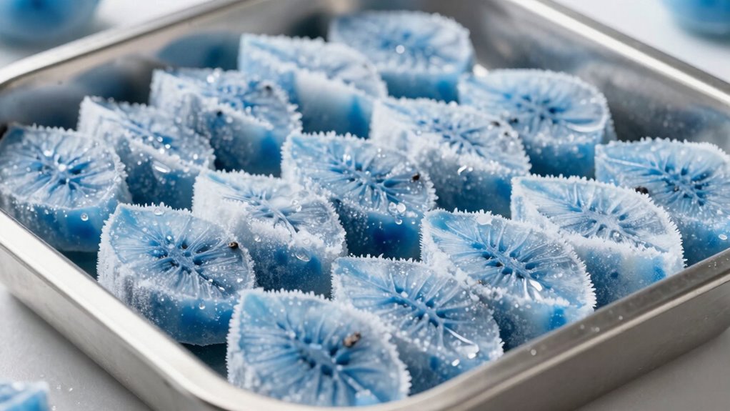 pre freezing ensures even moisture removal