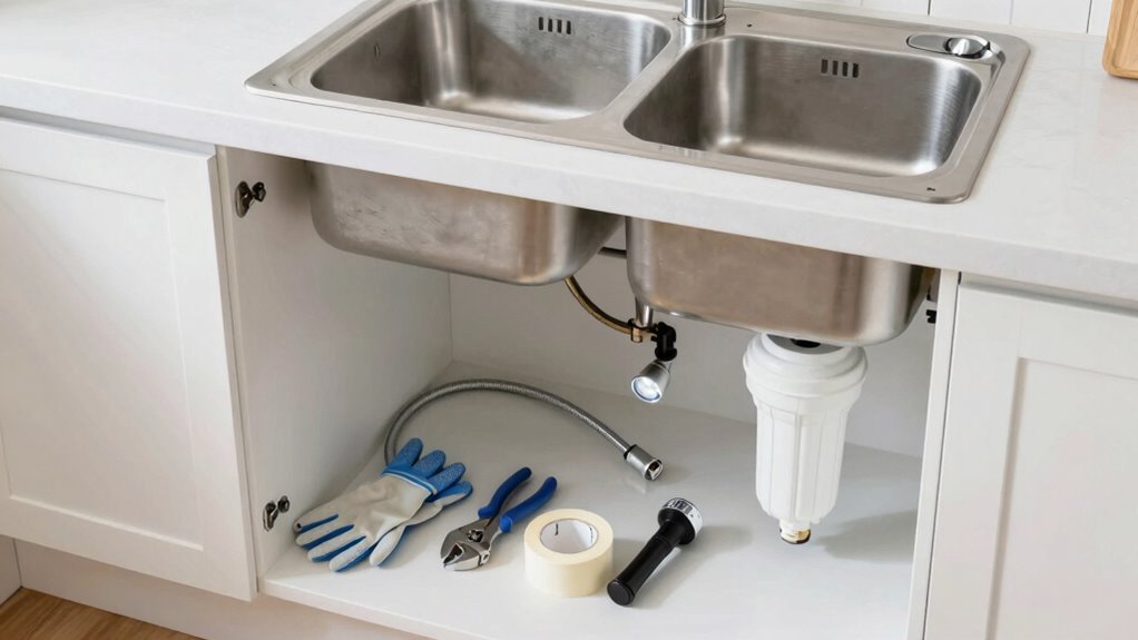 prepare sink tools organize