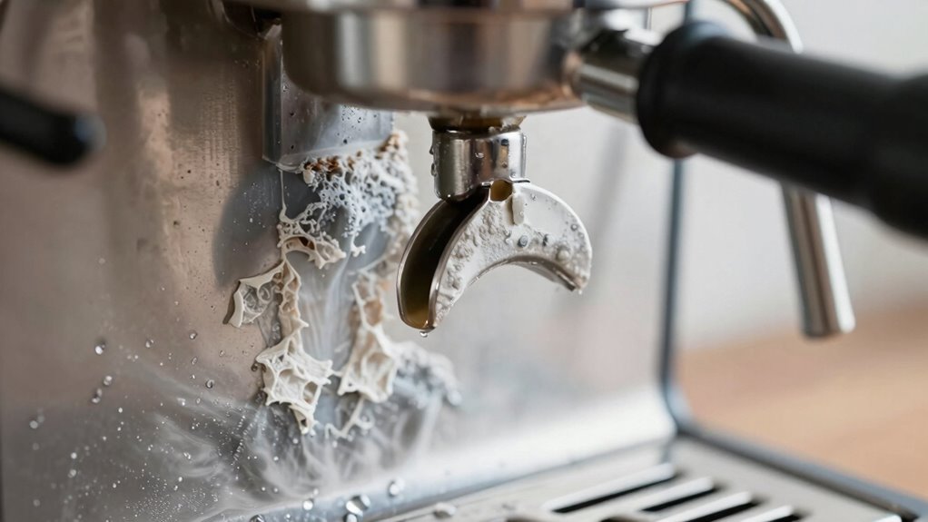 signs of espresso scale buildup
