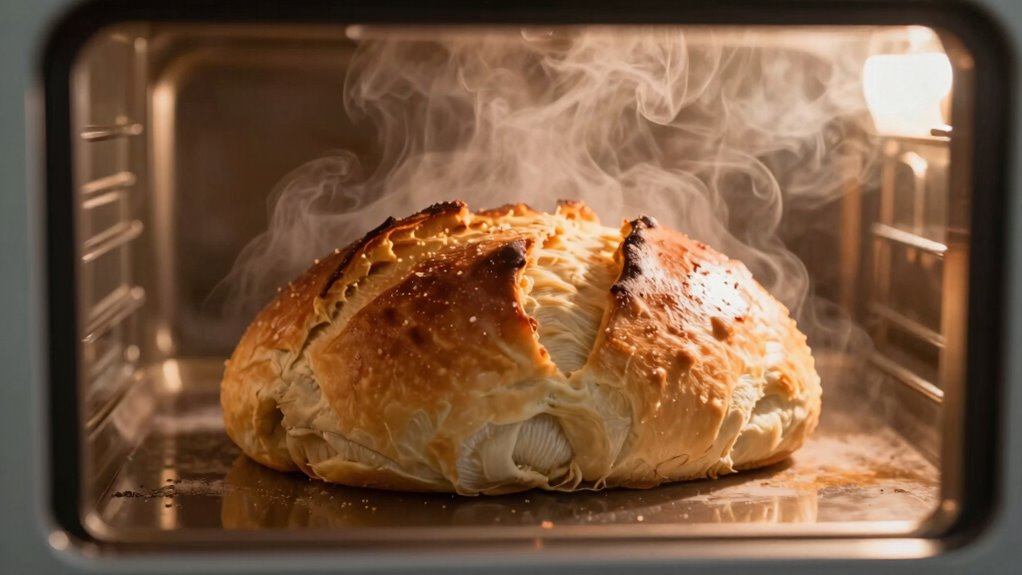 steam enhances bread crust