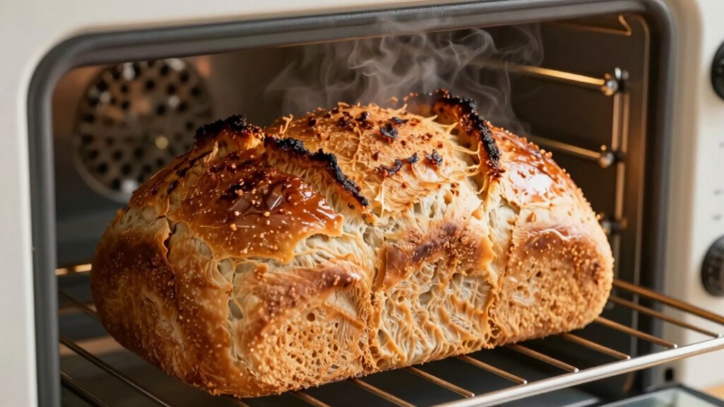 steam enhances crust appearance