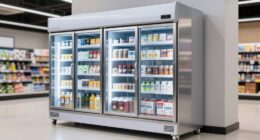 top glass door freezers